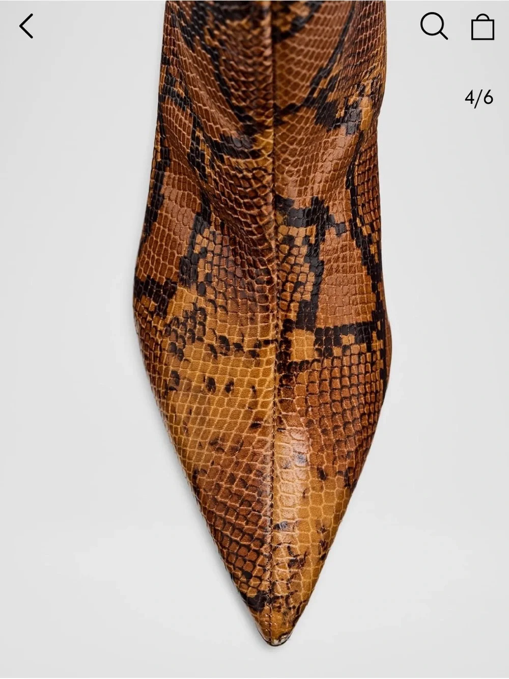 STAUD Tan and Brown Snake-Print Over-the-Knee Stiletto Boots
